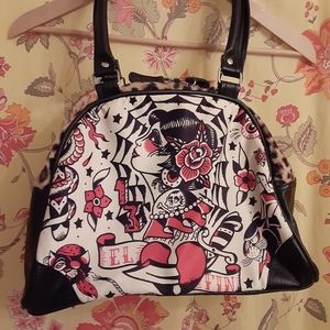 LIQUOR BRAND tattoo girl purse handbag